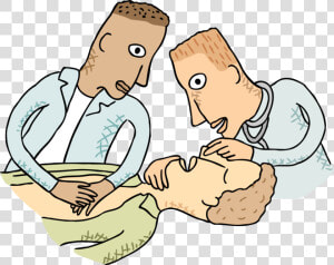 Vector Illustration Of Person Receiving Mouth To Mouth   Mouth To Mouth Resuscitation Cartoon  HD Png Download