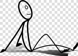 Stick Figure Sitting Clip Art   Draw Stick Figures Sitting Down  HD Png Download