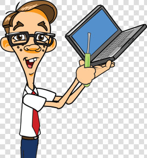 Computer Nerd Png   Computer Technician Clipart  Transparent Png