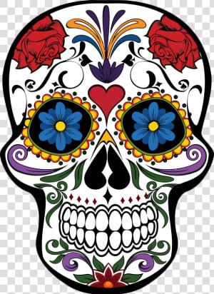 Mardi Flower Skull Calavera Gras Design Floral Clipart   Day Of The Dead Skull Png  Transparent Png