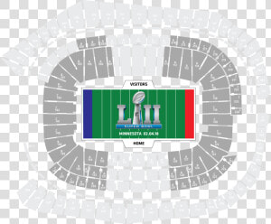 Super Bowl 53 Chart   Super Bowl 52 End Zones  HD Png Download