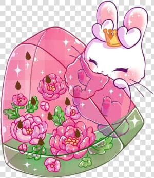  freetoedit  cute  kawaii  rabbit  bunny  food  hungry   M Jenni Art  HD Png Download