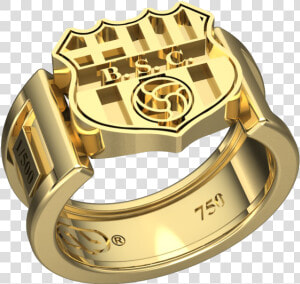 Anillo Hombre By Gonzalez ®   Barcelona Fc Gold Ring  HD Png Download