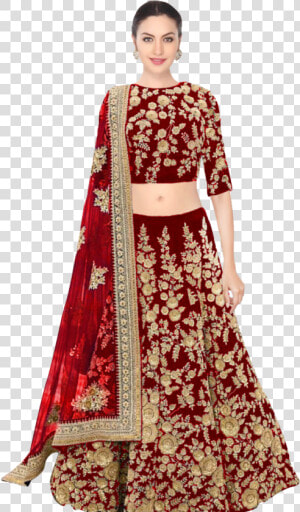 Red Bridal Lehenga Png Image Download   Indian Wedding Dresses For Mother And Daughter  Transparent Png