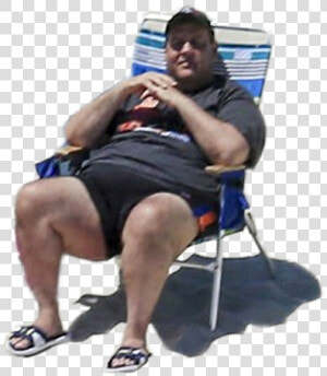 Chris Christie Beach Chair Png   Chris Christie On The Beach  Transparent Png