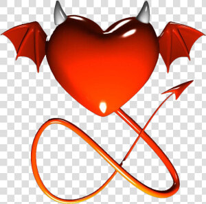 Heart With Devil Horns Tattoo Clipart   Png Download   Heart With Devil Horns And Tail  Transparent Png