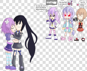 Neptune X Noire By Skye Izumi d6d7k2h   Hyperdimension Neptunia Noire X Neptune  HD Png Download