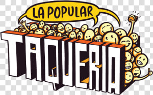 La Popular Taqueria Logo Vector   Illustration  HD Png Download