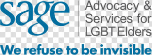 Advocacy  amp  Services For Lgbt Elders   Sage Lgbt Logo  HD Png Download