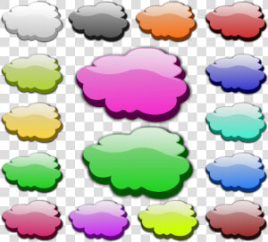 Set Of Shiny Colorful Speech Bubbles Vector Graphics   Vector Graphics  HD Png Download