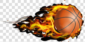 Flaming Basketball Png   Basketball Fire Ball Logo  Transparent Png