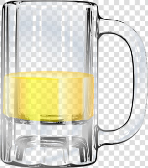 Mug Of Beer Clip Arts   Beer Mug Half Full  HD Png Download