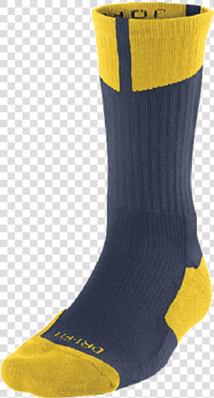 Basketball Socks Png Image   Navy And Yellow Nike Socks  Transparent Png