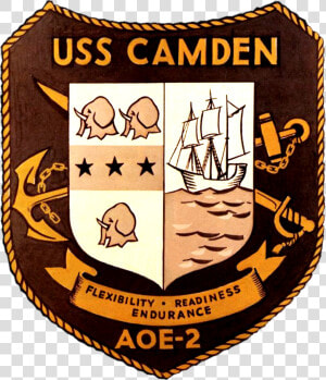 Uss Camden Insignia  1967   Uss Camden  aoe 2   HD Png Download