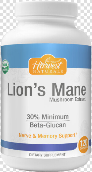 Lion S Mane Mushroom Capsules Harvest Naturals   Caffeine  HD Png Download