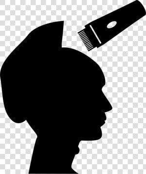 Shaving Male Head Silhouette   Shaving Head Clip Art  HD Png Download