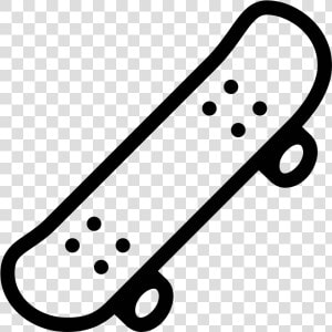 The Icon Is Shaped Like A Rectangle With Oval Distorted   Black And White Skateboard Png  Transparent Png