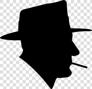 Mafia Clip Art   Man Smoking Silhouette  HD Png Download