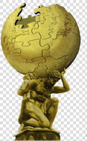 Atlas With Wikified Globe   Atlas Greek Mythology Png  Transparent Png