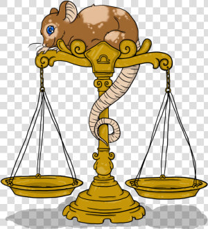 Libra Zodiac Sign Scales With Mouse   Illustration  HD Png Download