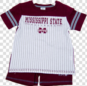 Toddler Striped Mississippi State Baseball Tee And   Girl  HD Png Download