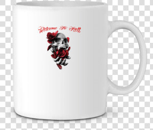 Mug En Céramique Skull Roses Par Jorrie   Mug  HD Png Download