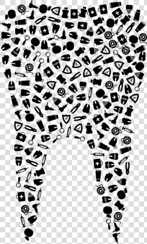 Tooth Icons Clip Arts   Dental Black And White  HD Png Download