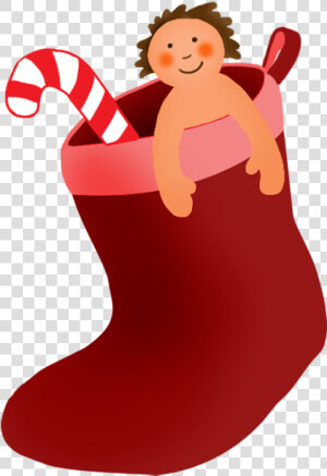 Christmas Stockin With Gifts   Christmas Stocking  HD Png Download