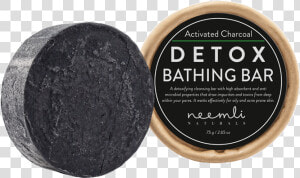 Activated Charcoal Detox Bathing Bar   Activated Carbon  HD Png Download