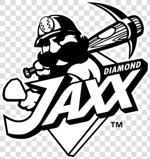 West Tenn Diamond Jaxx Logo Black And White   Diamond Jaxx Baseball Club  HD Png Download