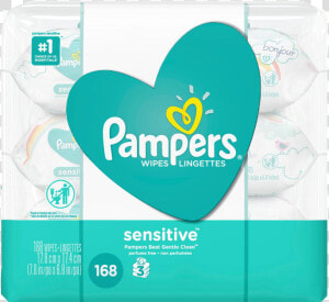 Pack Pampers Sensitive Wipes  HD Png Download