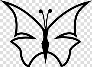 Sharpen Butterfly Outline Shape  HD Png Download