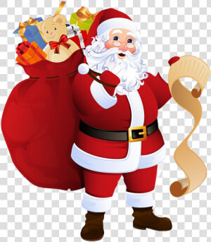 Saint Nicholas Png Free Download   Cartoon Santa Claus Father Christmas  Transparent Png