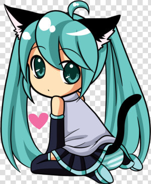 Anime Chibi Neko Png   Chibi Cat Anime Girl  Transparent Png