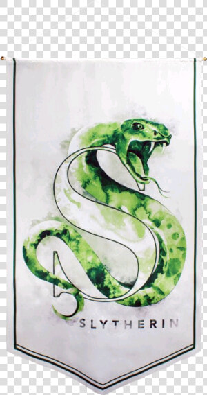 Slytherin Watercolour Satin Banner   Harry Potter Slytherin Poster  HD Png Download