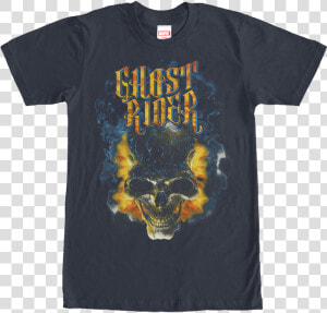 Flaming Skull Ghost Rider T shirt   Washed Out Band T Shirt  HD Png Download