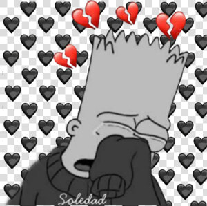  soledad 😭😪   Sad Cartoon Broken Heart  HD Png Download