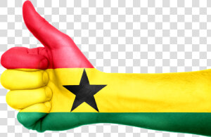 Ghana  Hand  Flag  Country  Ghanaian  Africa  Thumbs   Flag Of Ghana Gif  HD Png Download