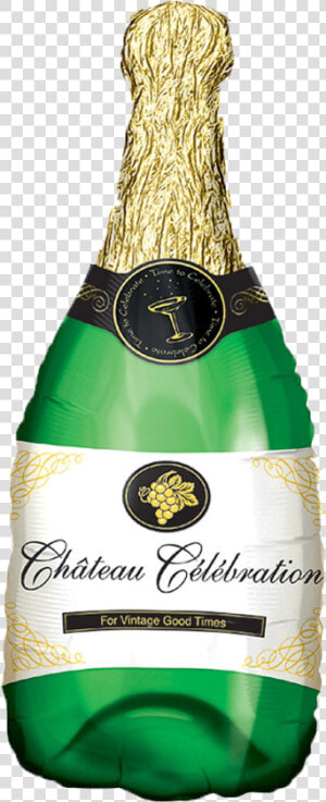 Champagne Bottle Png Free Download   Champagne Bottle Foil Balloon  Transparent Png