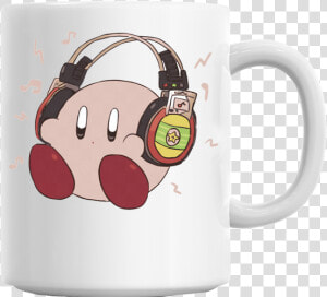 Sound Test Headphones Mug   Kirby W Headphones  HD Png Download