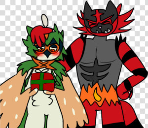 Incineroar Brings Presents   Cartoon  HD Png Download