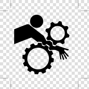 Gears  Injury  Warning  Attention  Black  Sign  Symbol   Inclusive Leadership  HD Png Download