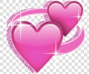  pink  sparkle  emoji  emojiheart  heart  pinkheart   Heart  HD Png Download