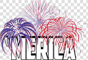 Merica Fireworks Usa Pride Patriotic American Red White   Fireworks  HD Png Download