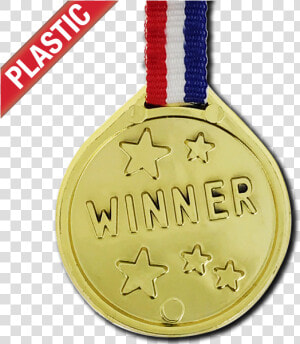 Plastic Gold Winner Medal By School Badges Uk   Gold Medal  HD Png Download