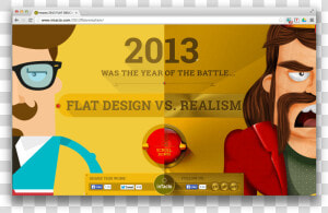 Flat Design Vs Realism  HD Png Download