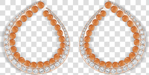 Pearl Rose Hoop Earrings Rose Gold Pr 09 001   Earrings  HD Png Download