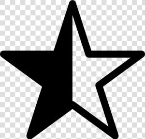 Pentagram   Half Filled Black Star  HD Png Download