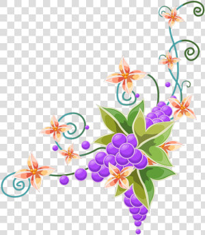 Flower Wall Mural   Nature Border Transparent Background  HD Png Download