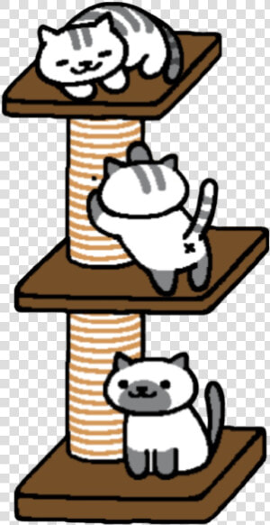 Clip Art Cat Tree Neko Atsume S More   Neko Atsume Macchiato And Melange  HD Png Download